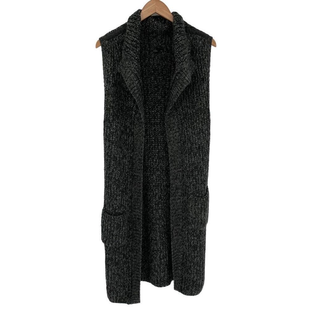 Prana Thalia Sweater Vest Cardigan Sleeveless‎ Open Front Chunky Gray Women XS - Picture 4 of 11